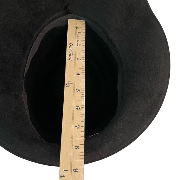 Vintage 1960s Union Made Bowknot Hat Ladies Black Wool Bucket Hat - Picture 10 of 11